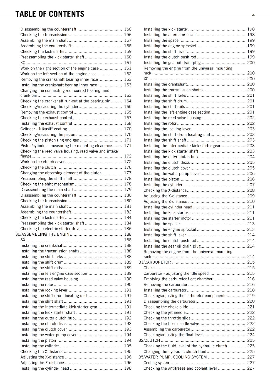 KTM 2011 - 250 300 SX XC - WORKSHOP SERVICE REPAIR MANUAL