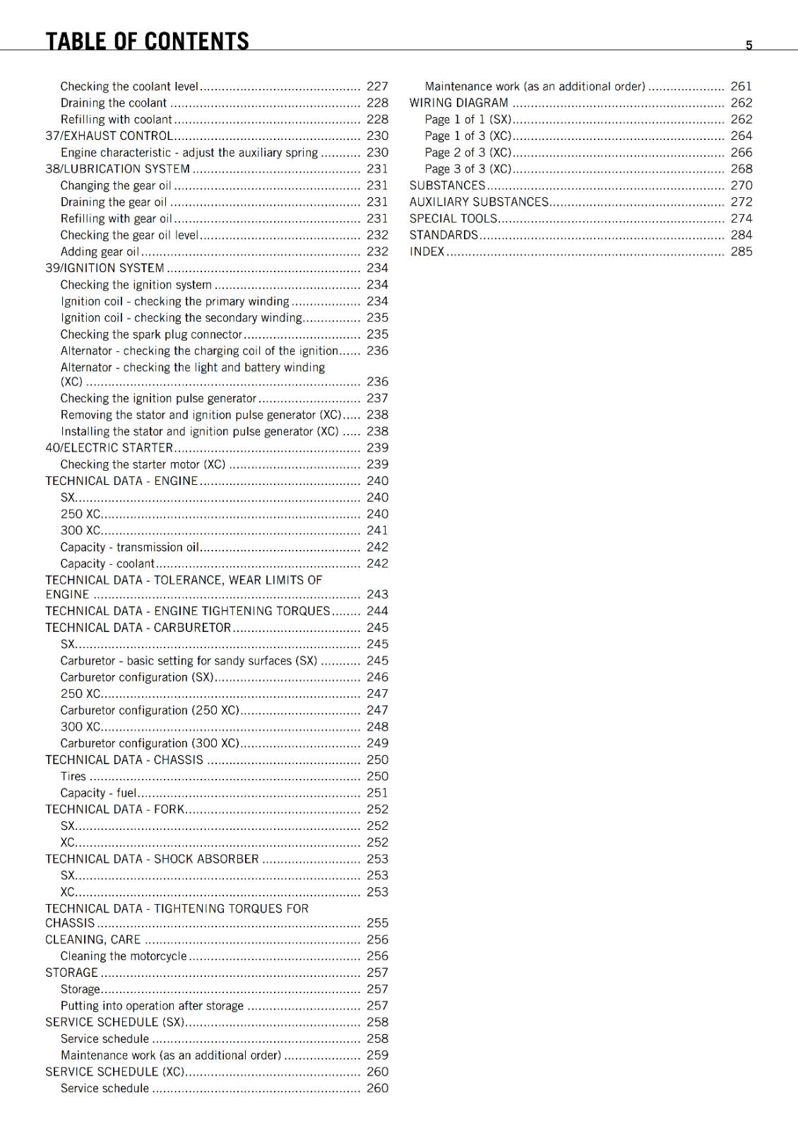 KTM 2011 - 250 300 SX XC - WORKSHOP SERVICE REPAIR MANUAL