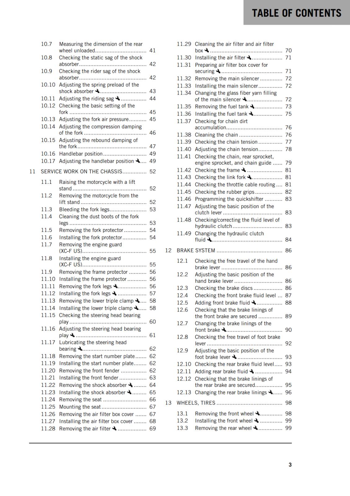 KTM 2025 OWNERS MANUAL - 450 SX-F XC-F - REPRINTED