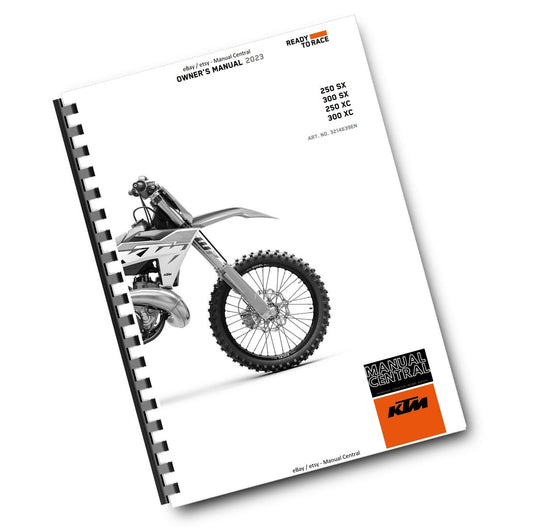 KTM 2023 OWNERS MANUAL - 250 300 SX XC - REPRINTED