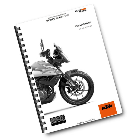 KTM 2023 OWNERS MANUAL - 250 ADVENTURE - REPRINTED