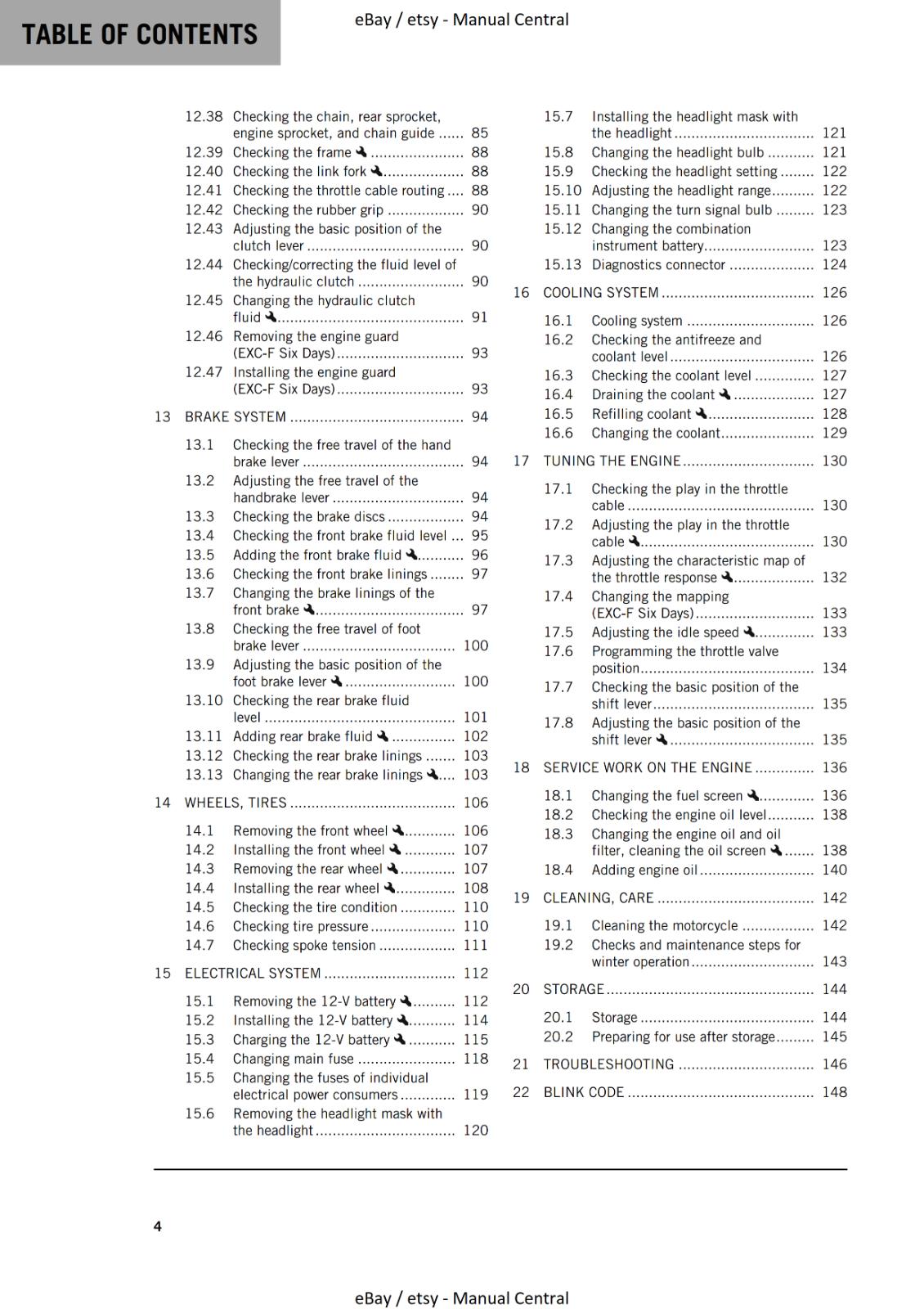KTM 2023 OWNERS MANUAL - 250 EXC-F SIX DAYS - REPRINTED