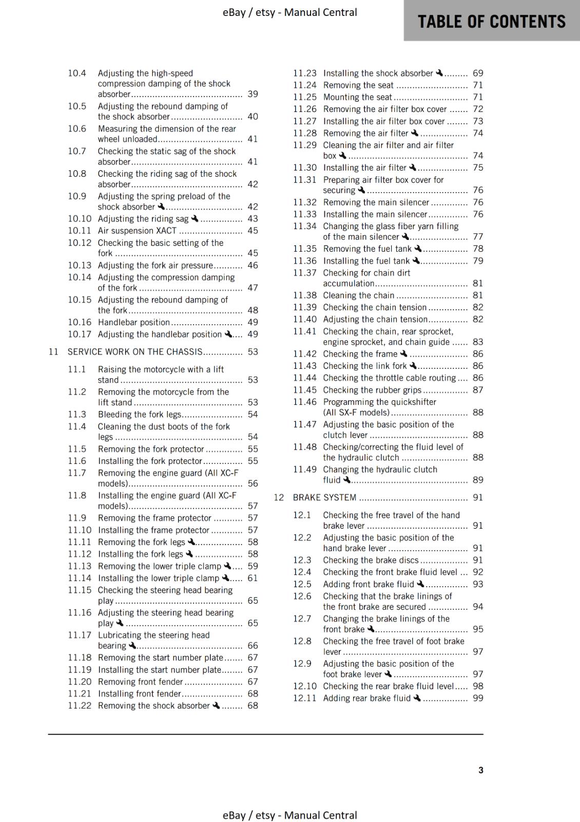 KTM 2023 OWNERS MANUAL - 350 SX-F XC-F FACTORY EDITION - REPRINTED