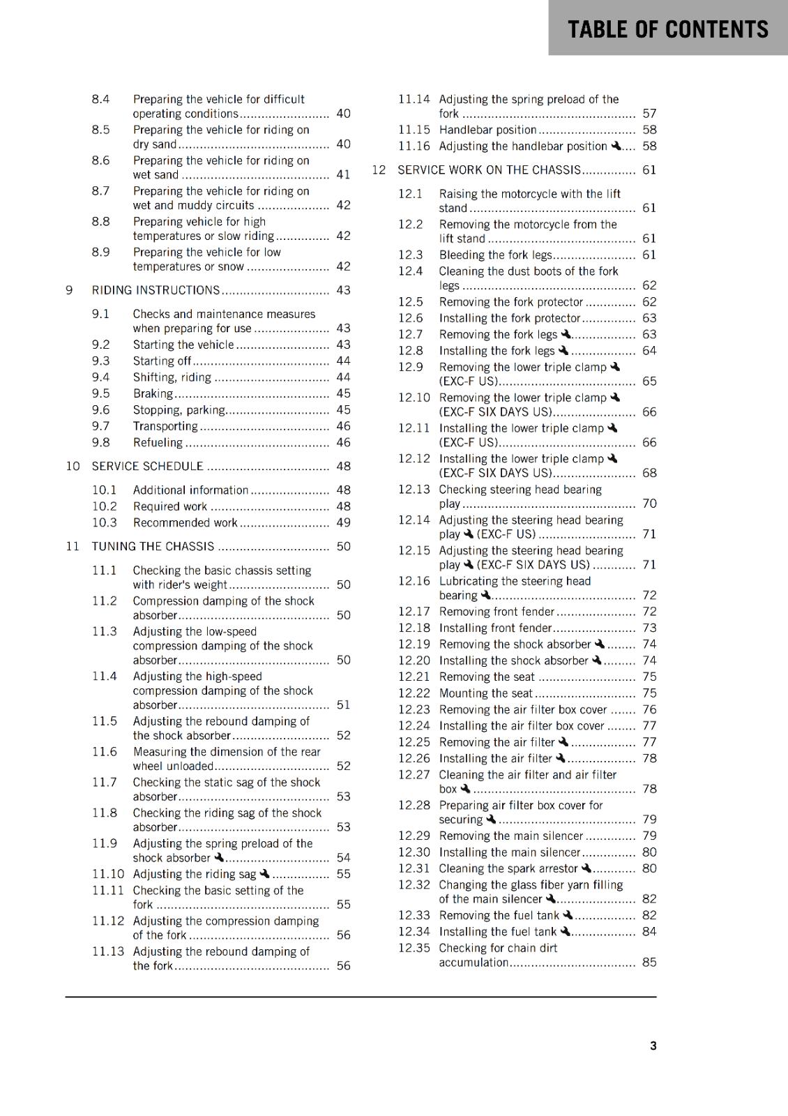 KTM 2023 OWNERS MANUAL - 500 EXC-F SIX DAYS - REPRINTED
