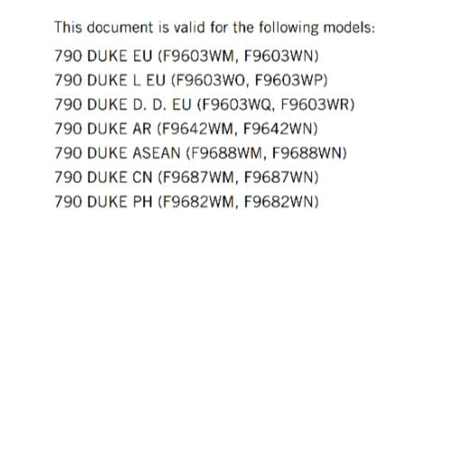 KTM 2023 OWNERS MANUAL - 790 DUKE - REPRINTED