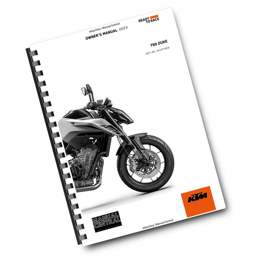 KTM 2023 OWNERS MANUAL - 790 DUKE US EDITION - REPRINTED