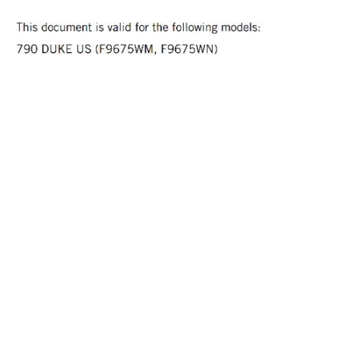 KTM 2023 OWNERS MANUAL - 790 DUKE US EDITION - REPRINTED