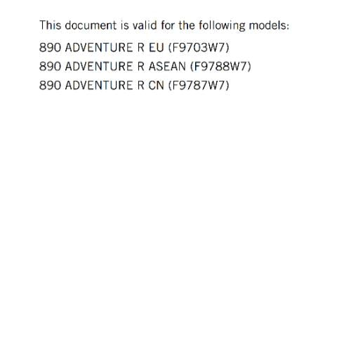 KTM 2023 OWNERS MANUAL - 890 ADVENTURE R EU EDITION - REPRINTED