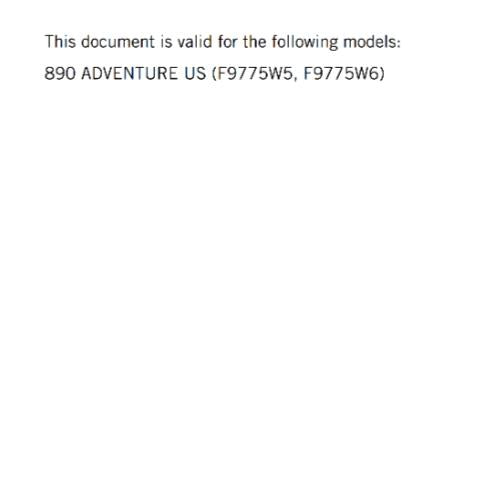 KTM 2023 OWNERS MANUAL - 890 ADVENTURE US EDITION - REPRINTED