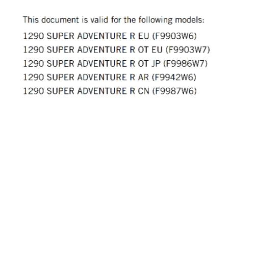 KTM 2023 OWNERS MANUAL - 1290 SUPER ADVENTURE R EU EDITION - REPRINTED