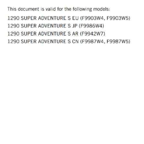 KTM 2023 OWNERS MANUAL - 1290 SUPER ADVENTURE S EU EDITION - REPRINTED