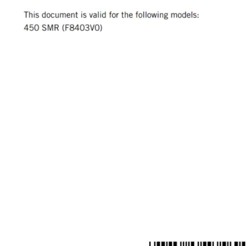 KTM 2022 OWNERS MANUAL - 450 SMR - REPRINTED