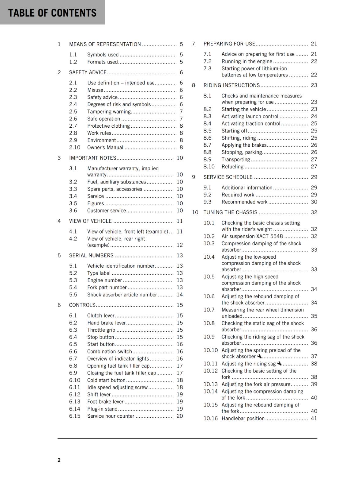 KTM 2022 OWNERS MANUAL - 450 SMR - REPRINTED