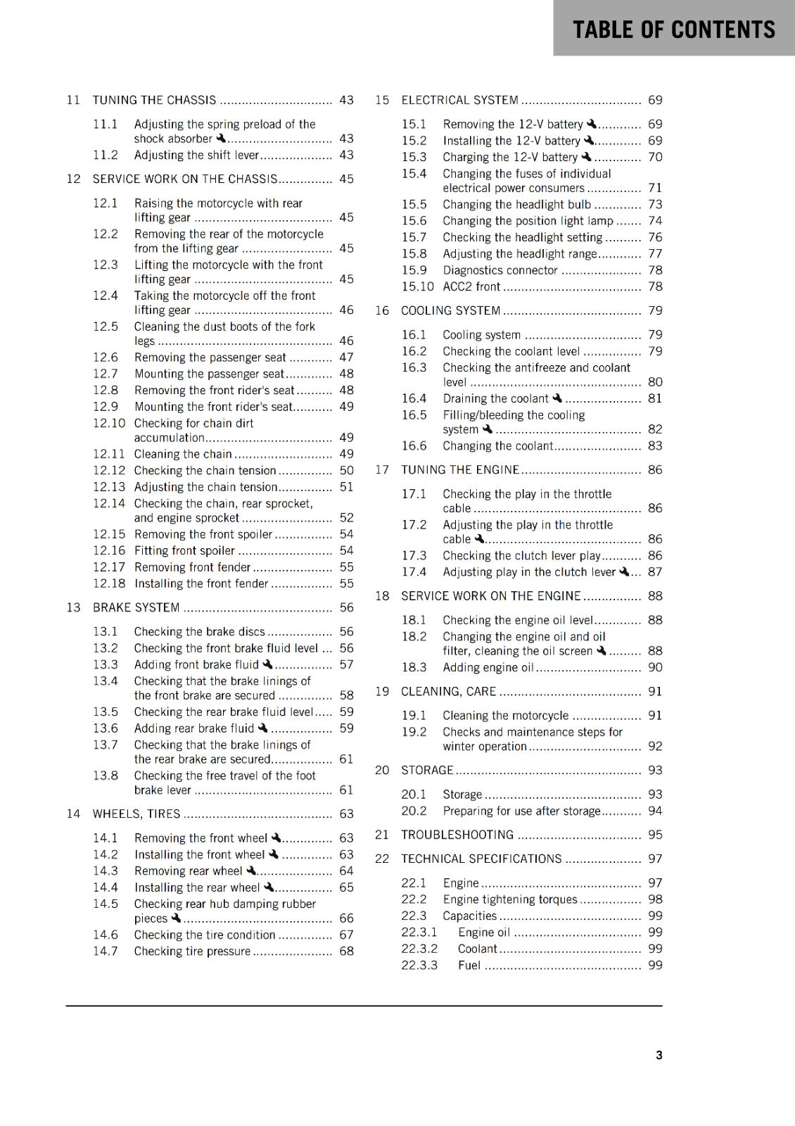KTM 2022 OWNERS MANUAL - 200 DUKE EU AR CO - REPRINTED