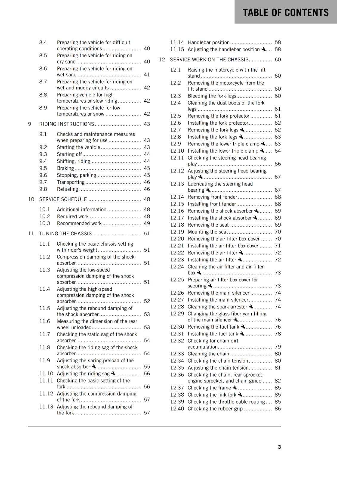 KTM 2022 OWNERS MANUAL - 300 EXC-F - REPRINTED