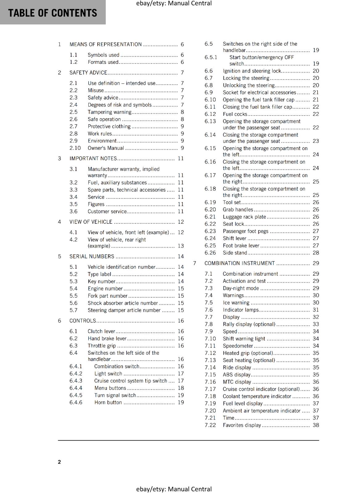 KTM 2022 OWNERS MANUAL - 890 ADVENTURE L  - REPRINTED