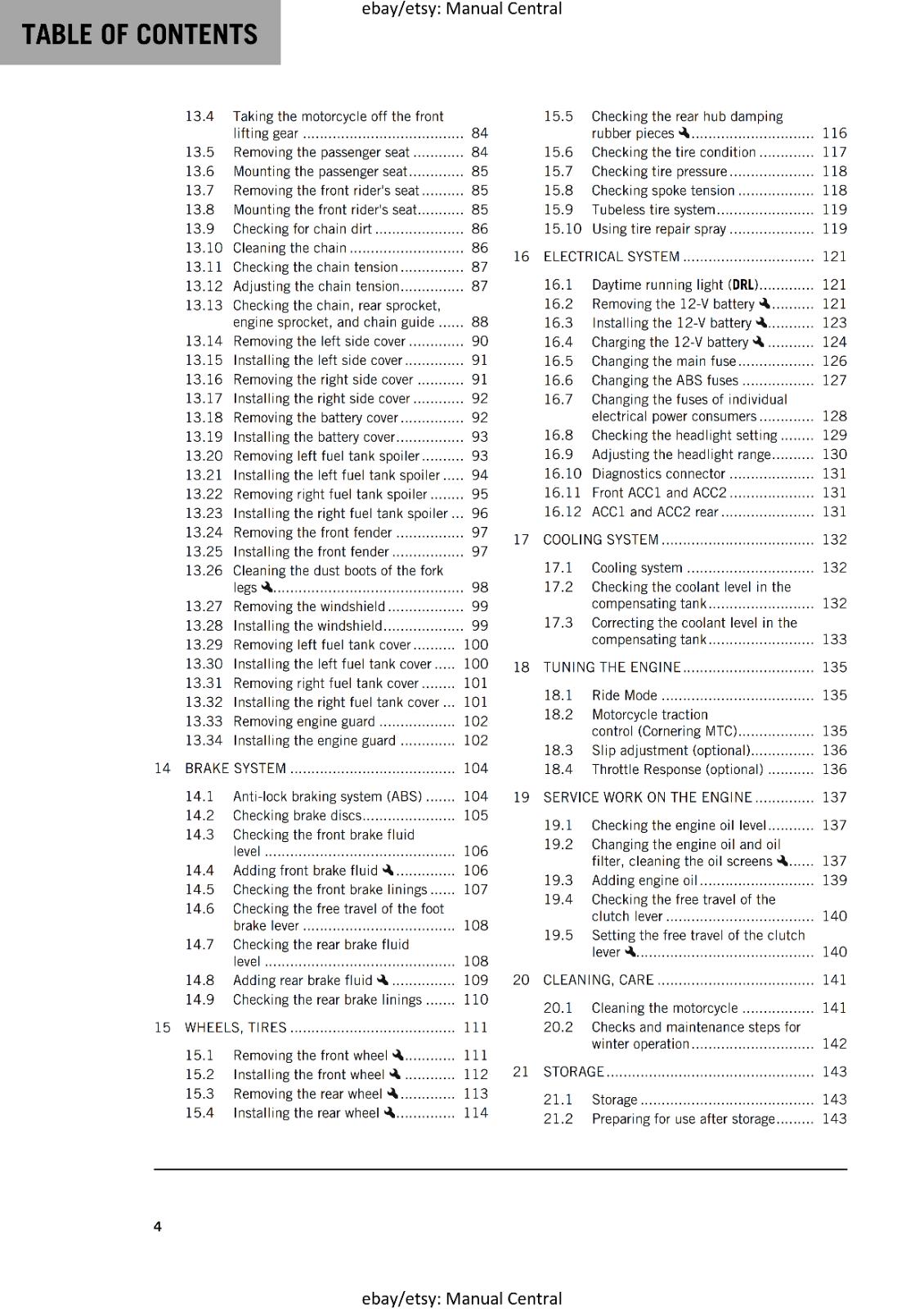KTM 2022 OWNERS MANUAL - 890 ADVENTURE L  - REPRINTED