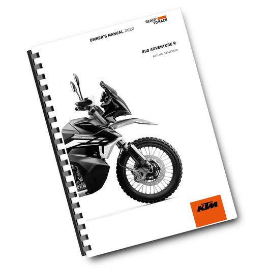 KTM 2022 OWNERS MANUAL - 890 ADVENTURE R EU EDITION - REPRINTED