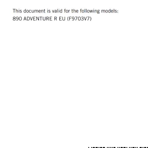 KTM 2022 OWNERS MANUAL - 890 ADVENTURE R EU EDITION - REPRINTED