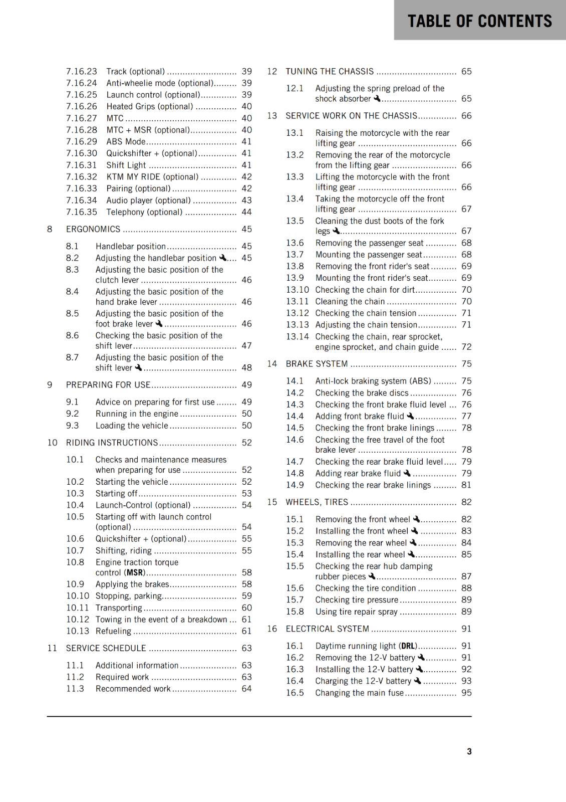 KTM 2022 OWNERS MANUAL - 890 DUKE GP EU EDITION - REPRINTED