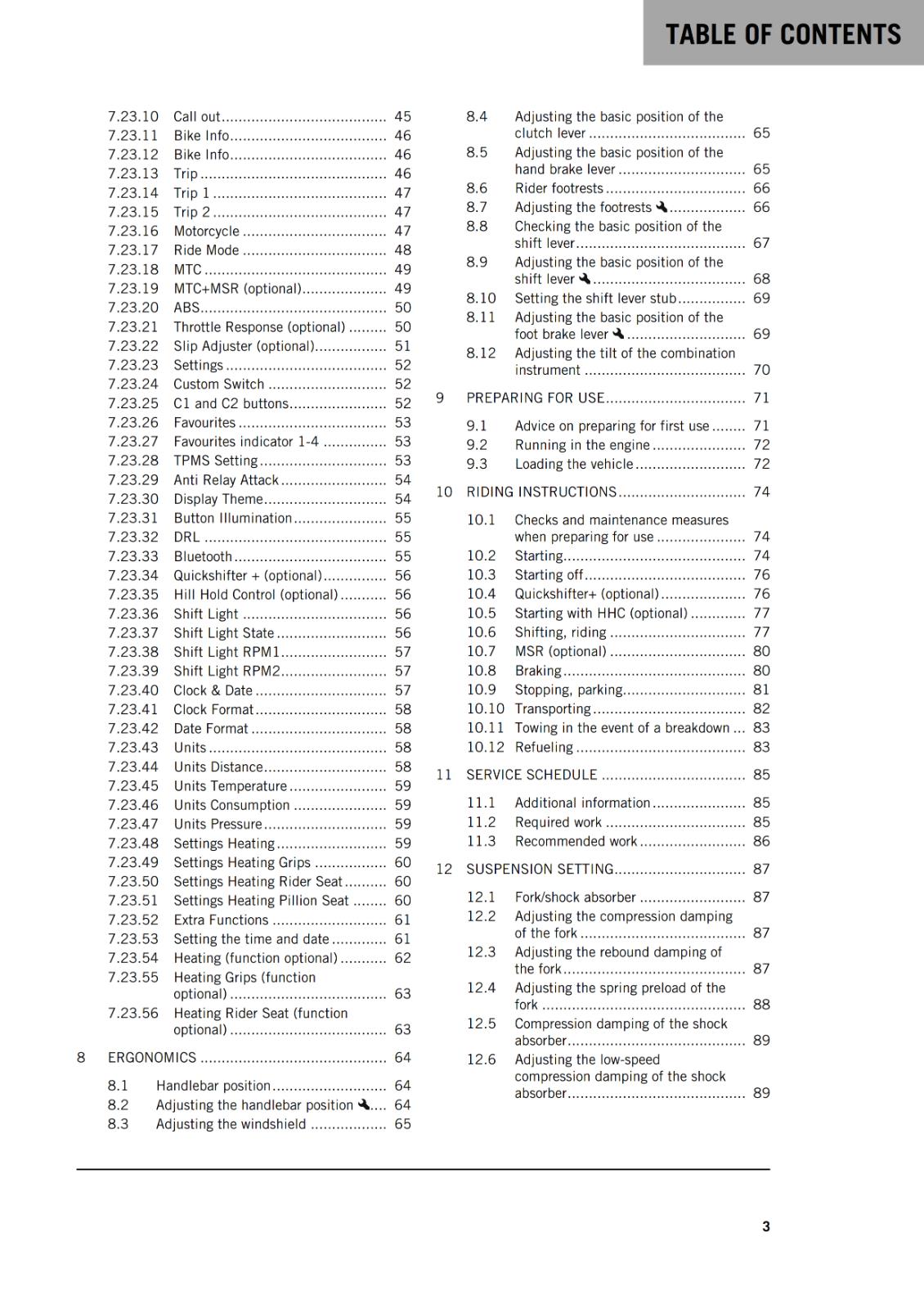 KTM 2022 OWNERS MANUAL - 1290 SUPER ADVENTURE R EU OT JP CN - REPRINTED