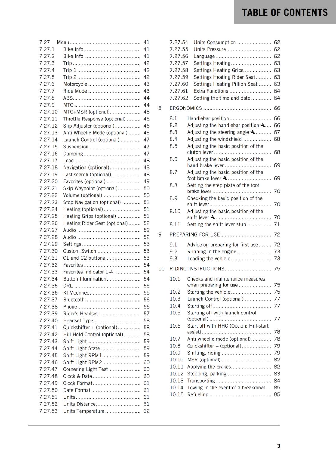 KTM 2022 OWNERS MANUAL - 1290 SUPER DUKE GT - REPRINTED