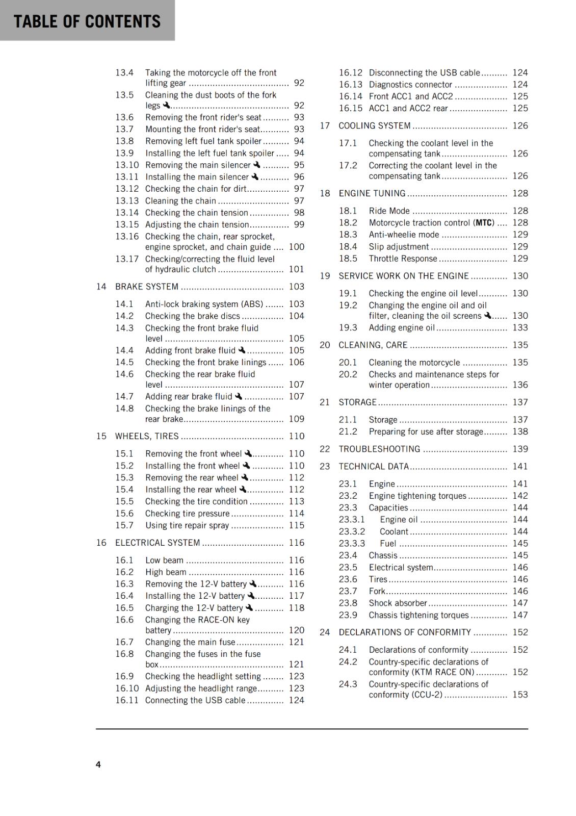 KTM 2022 OWNERS MANUAL -BRABUS 1300 R - REPRINTED