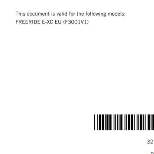 KTM 2022 OWNERS MANUAL - FREERIDE E-XC - REPRINTED