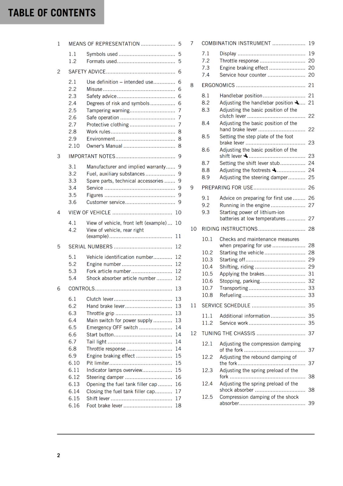KTM 2022 OWNERS MANUAL - RC 8C - + WIRING DIAGRAMS & SERVICE WORK - REPRINTED
