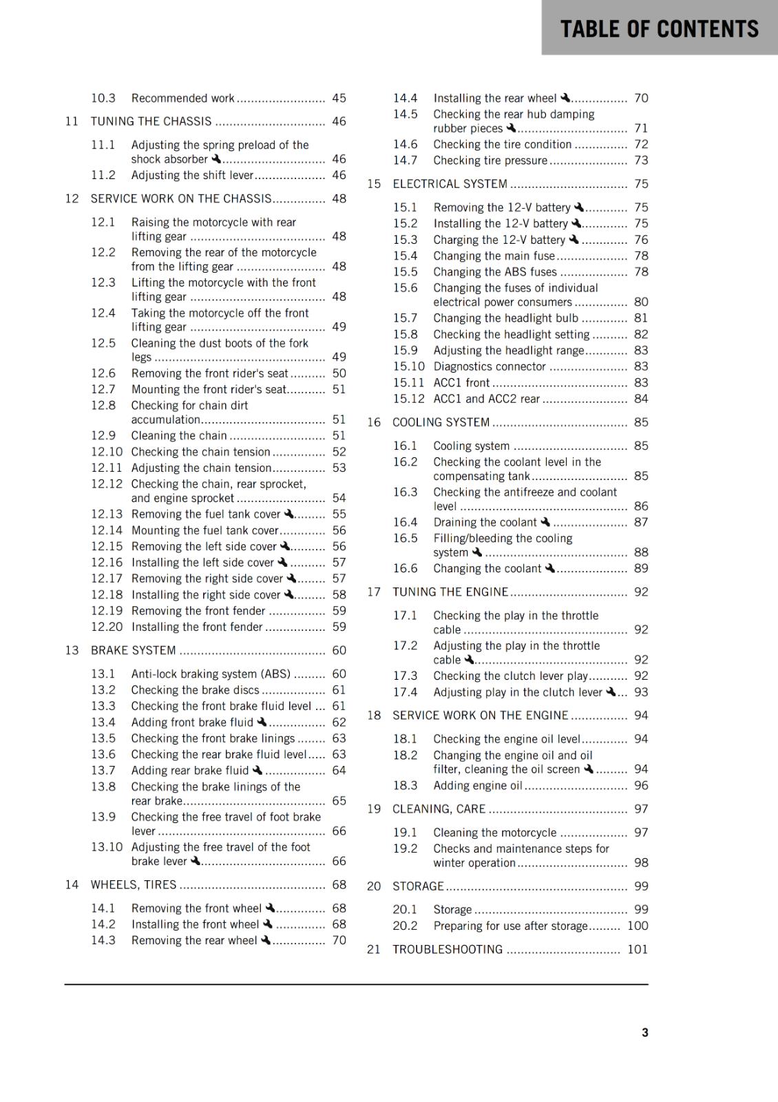 KTM 2022 OWNERS MANUAL - RC 200 - REPRINTED