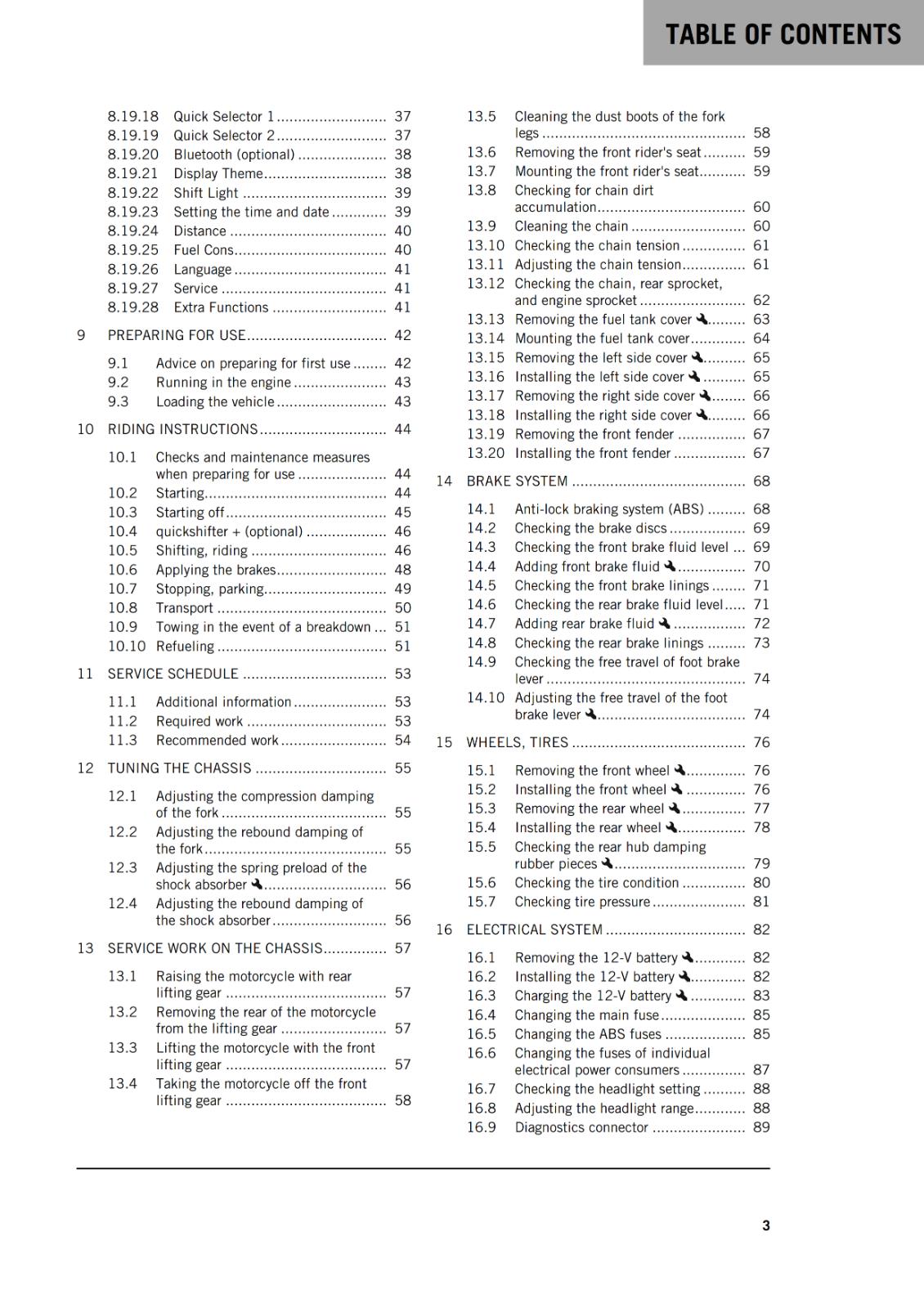 KTM 2022 OWNERS MANUAL - RC 390 - REPRINTED