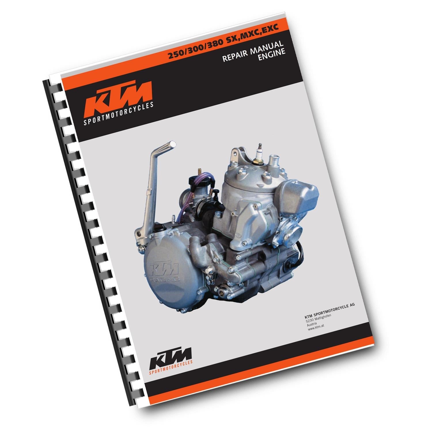 KTM 1999 2000 2001 2002 2003 - ENGINE 250 300 380 SX MXC EXC - REPAIR WORKSHOP