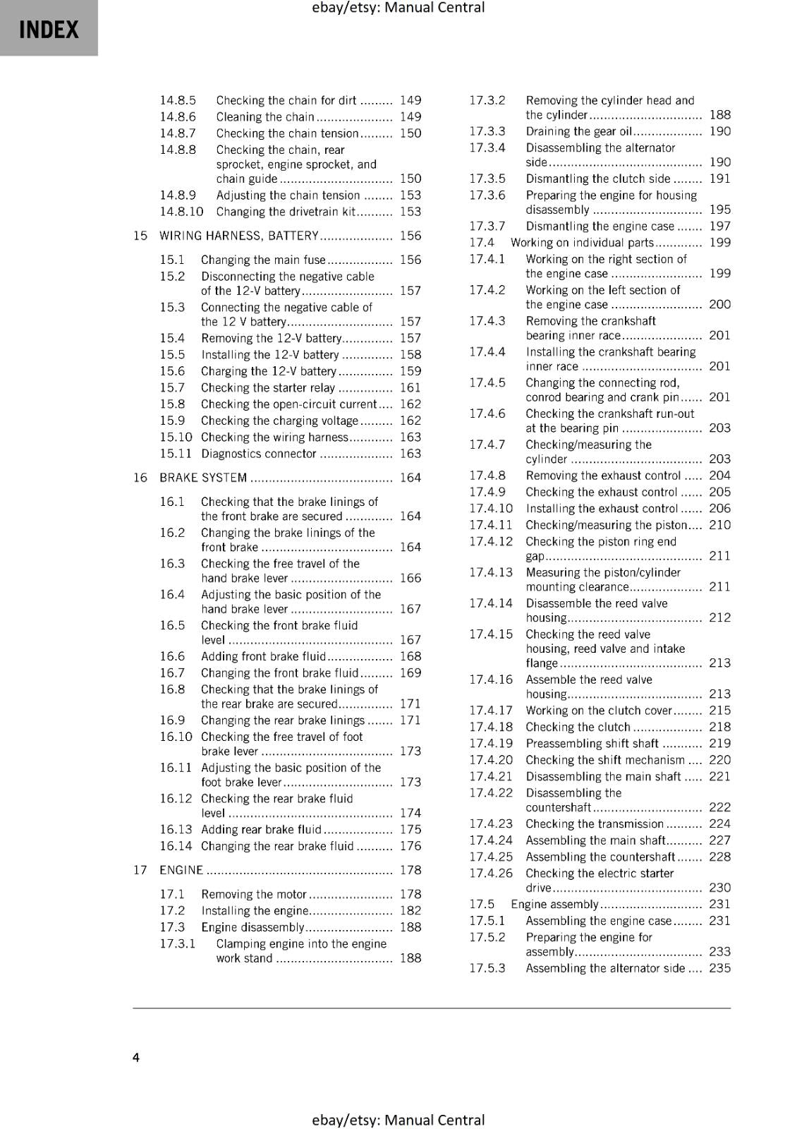 2025 KTM - 250 300 SX XC - WORKSHOP SERVICE REPAIR MANUAL - REPRINTED