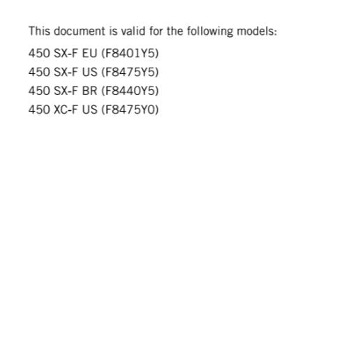 2025 KTM - 450 SX-F XC-F - WORKSHOP SERVICE REPAIR MANUAL
