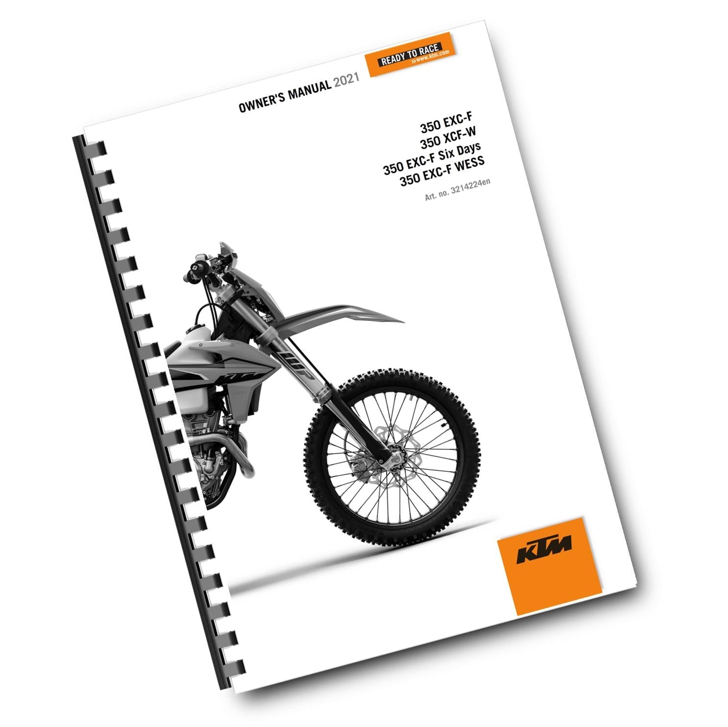 KTM 2021 OWNERS MANUAL - 350 EXC-F XCF-W SIX DAYS WESS   - REPRINTED