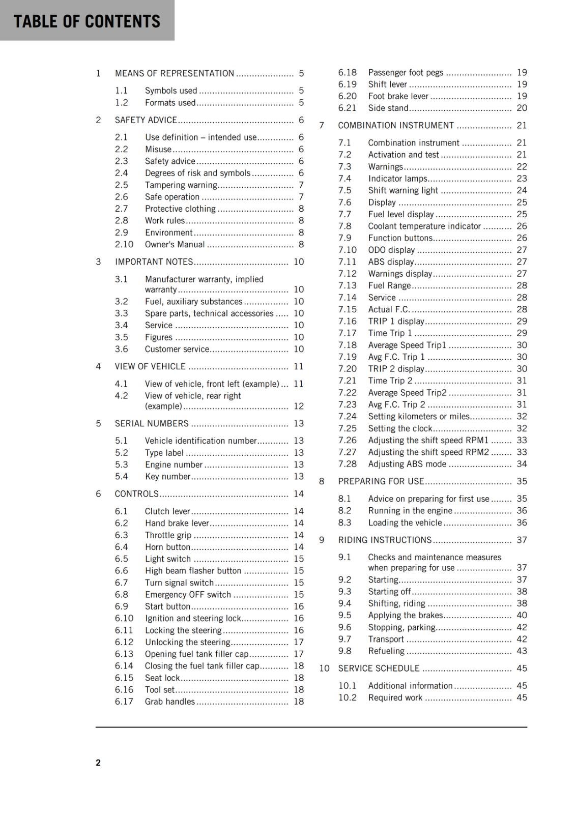 KTM 2021 OWNERS MANUAL - 200 DUKE  - REPRINTED
