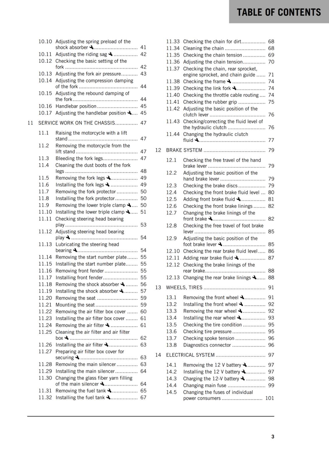 KTM 2021 OWNERS MANUAL - 300-250-XC-TPI - REPRINTED