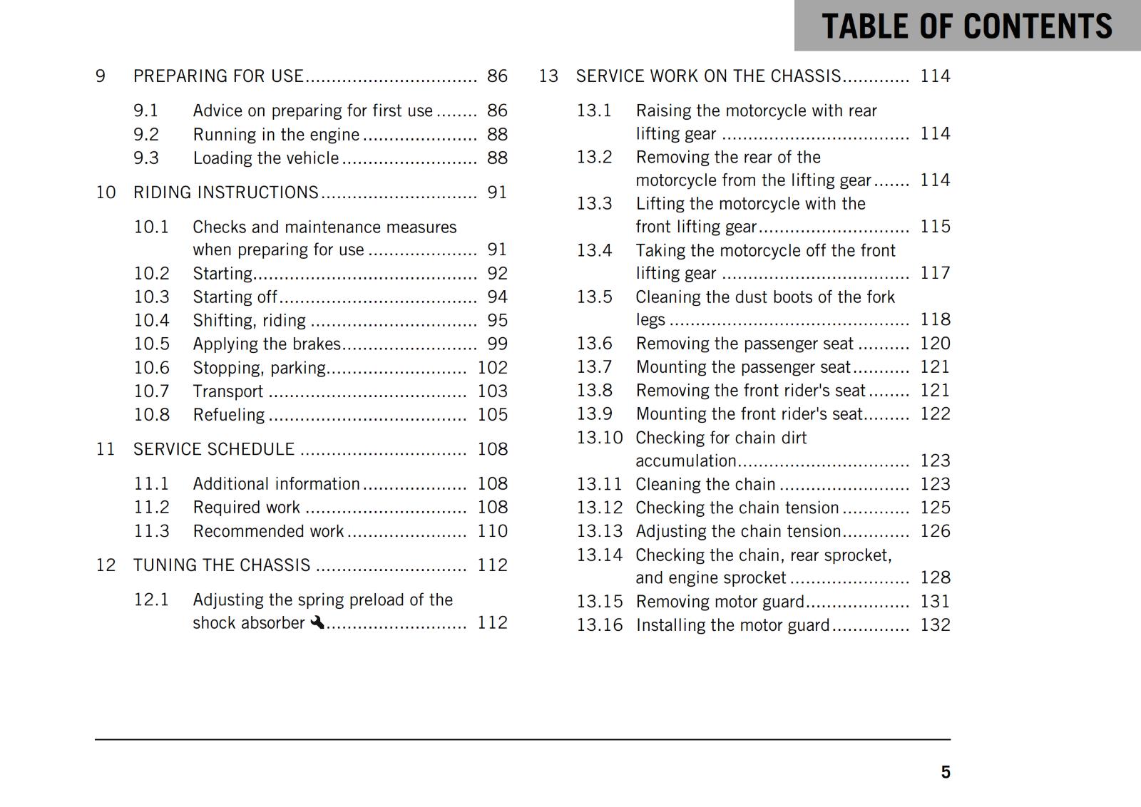 KTM 2021 OWNERS MANUAL - 250 ADVENTURE  - REPRINTED