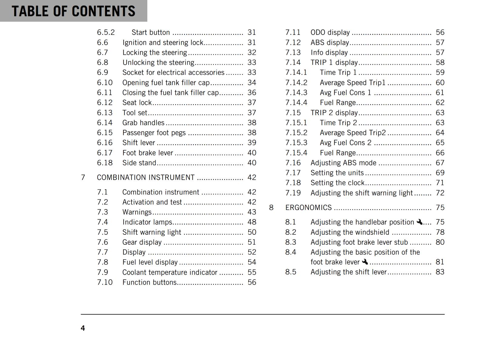 KTM 2021 OWNERS MANUAL - 250 ADVENTURE - REPRINTED