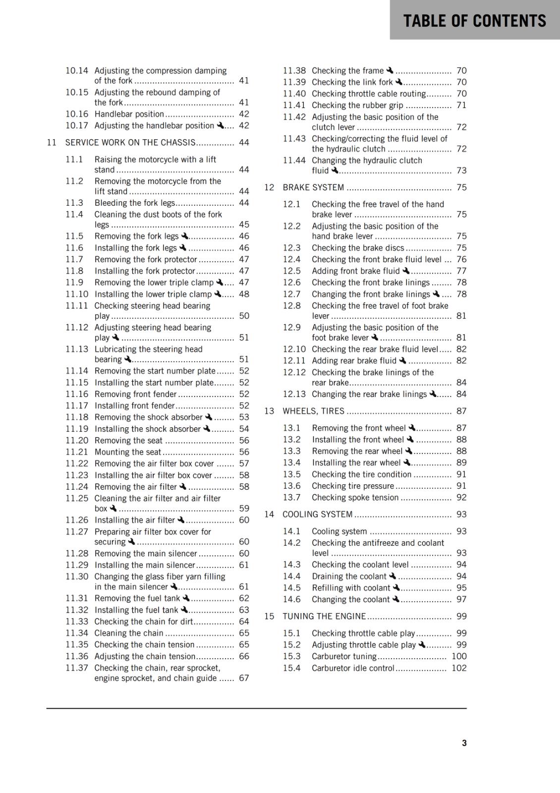 KTM 2021 OWNERS MANUAL - 250 SX- REPRINTED