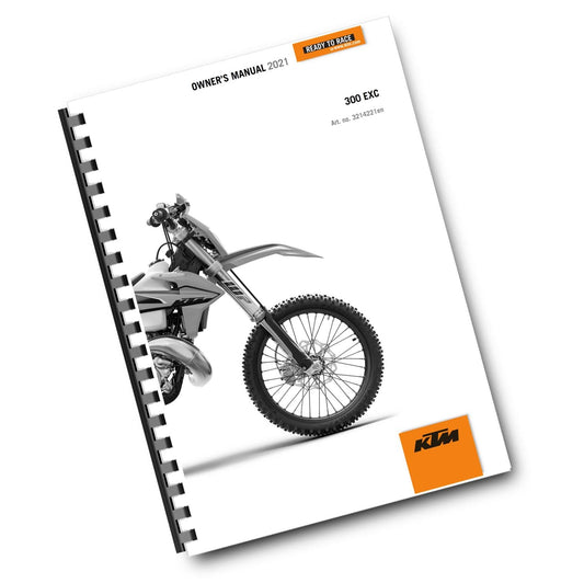 KTM 2021 OWNERS MANUAL - 300 EXC - REPRINTED