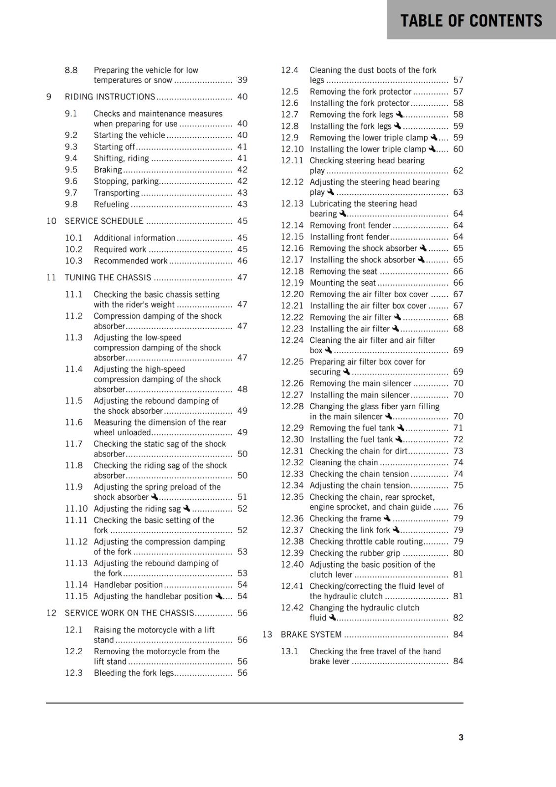 KTM 2021 OWNERS MANUAL - 300 EXC - REPRINTED