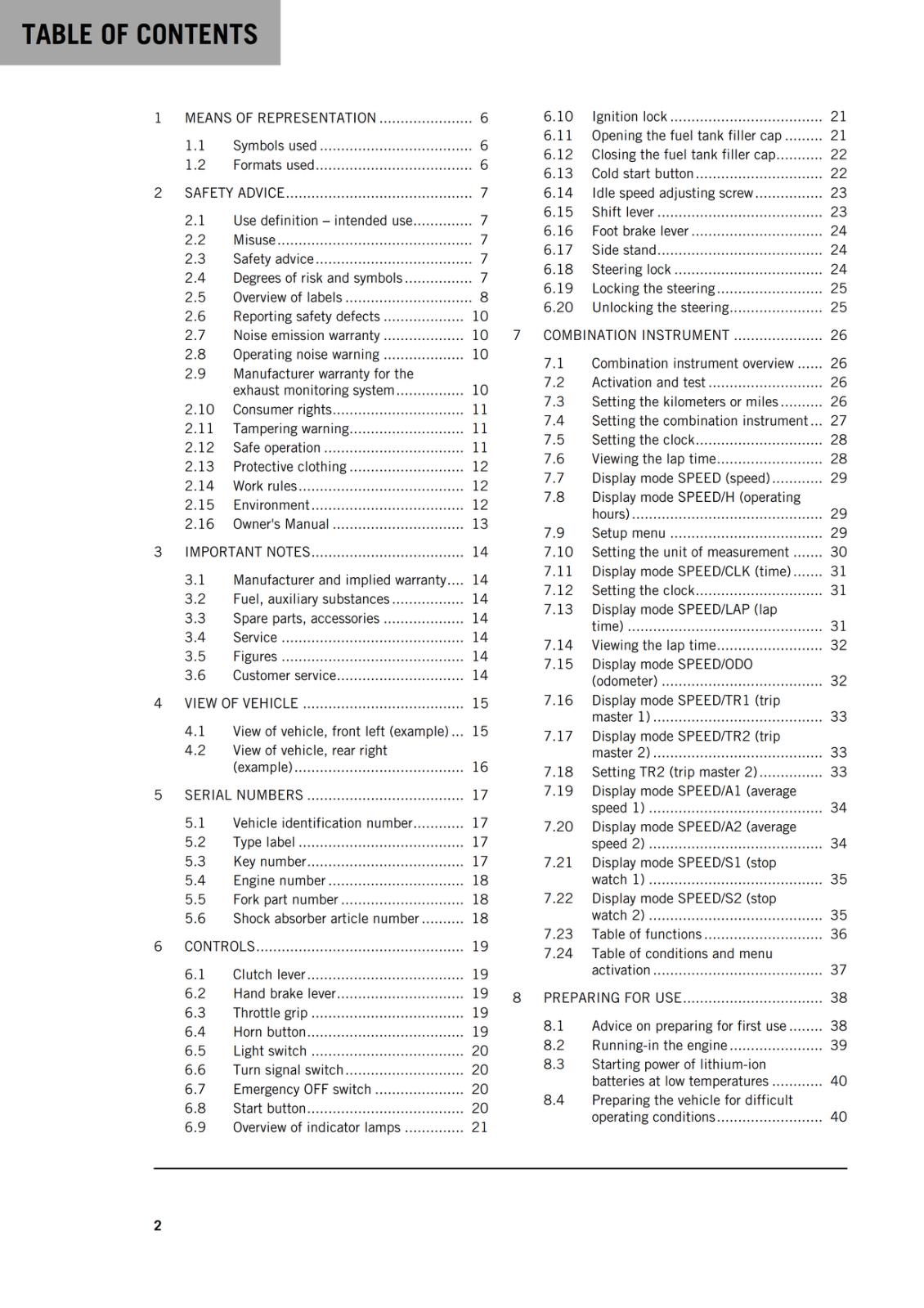 KTM 2021 OWNERS MANUAL - 300 EXC-F