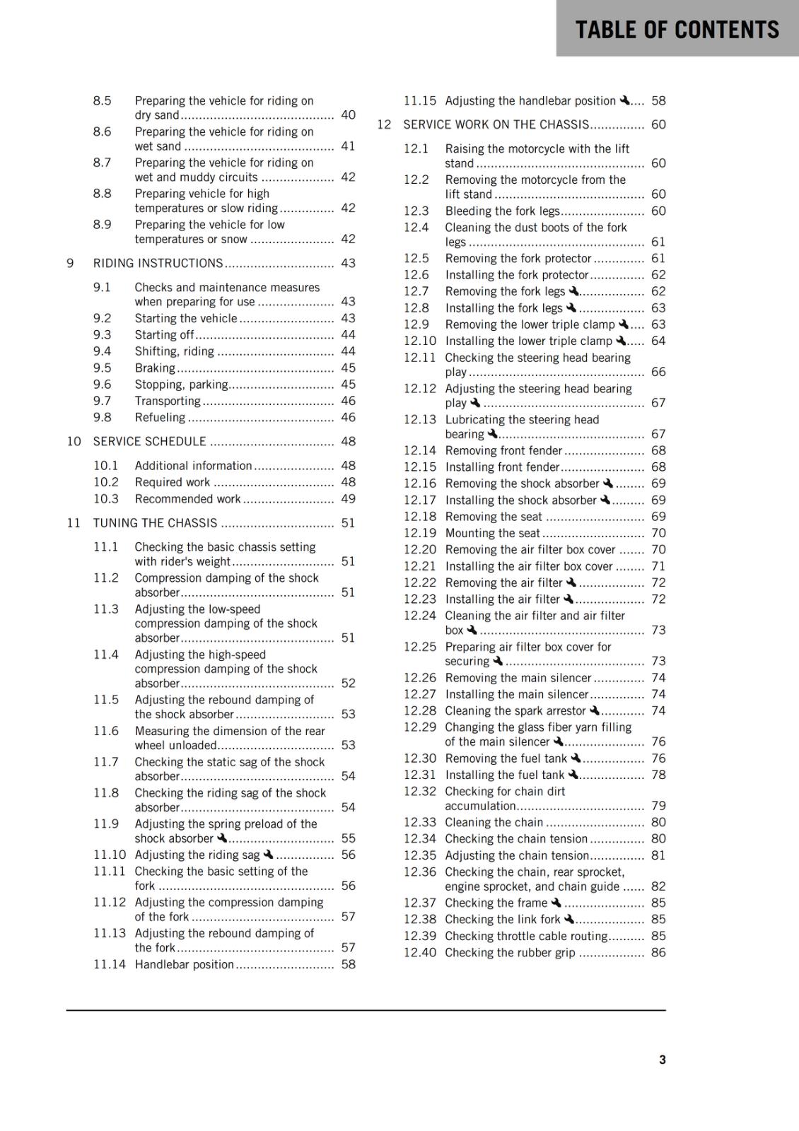 KTM 2021 OWNERS MANUAL - 300 EXC-F