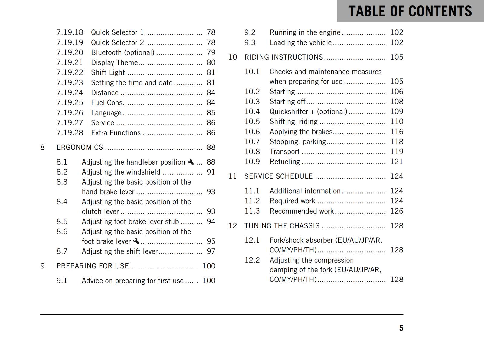 KTM 2021 OWNERS MANUAL - 390 ADVENTURE - REPRINTED