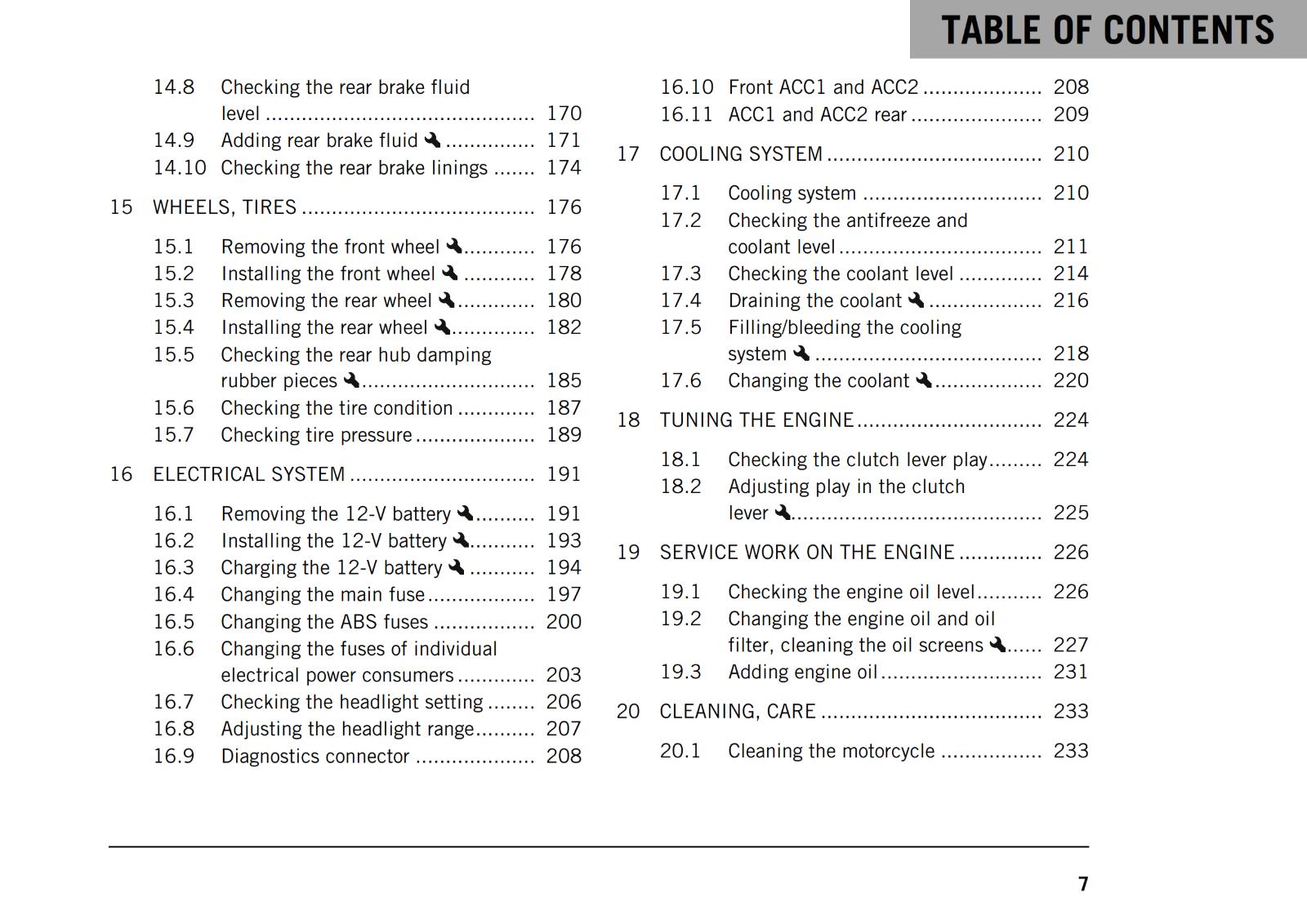 KTM 2021 OWNERS MANUAL - 390 ADVENTURE - REPRINTED
