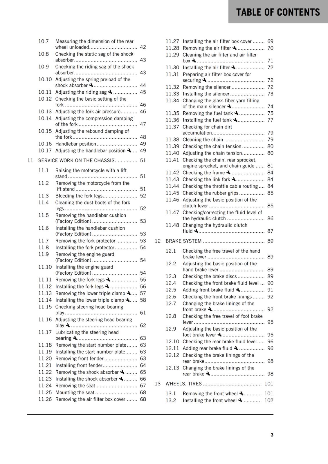 KTM 2021 OWNERS MANUAL - 450 -SX-F - XC-F - FACTORY EDITION