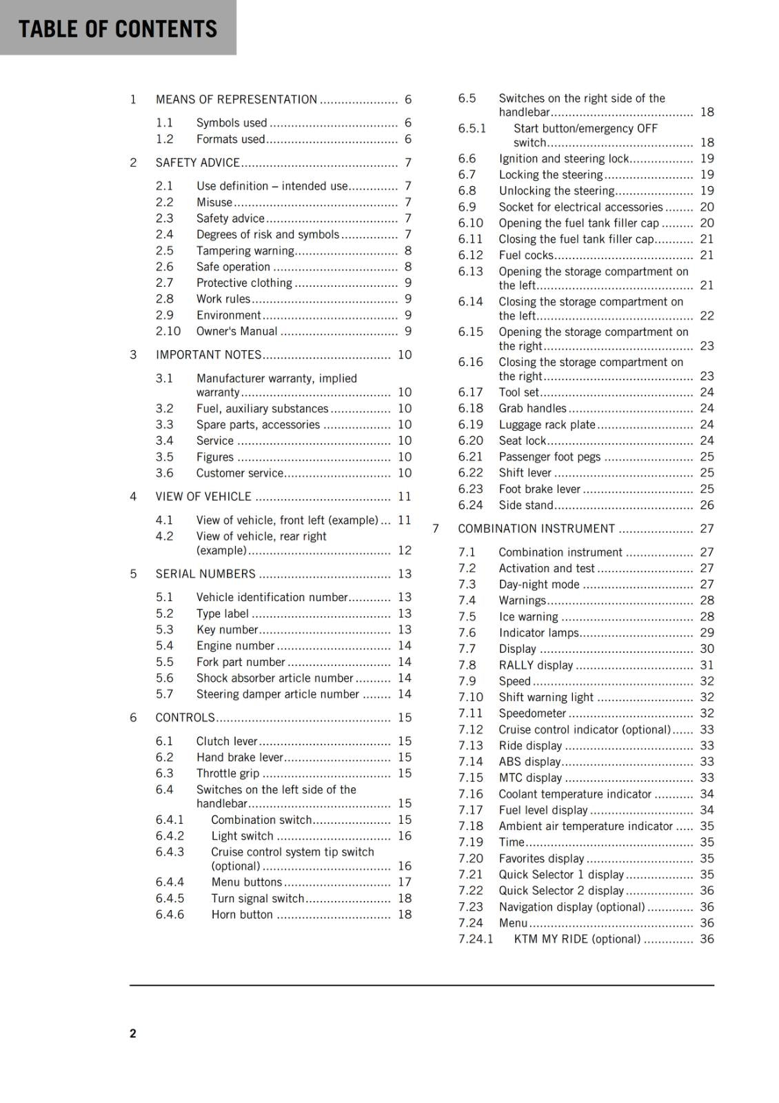 KTM 2021 OWNERS MANUAL - 790 ADVENTURE R