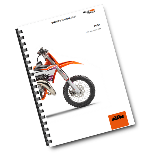 KTM 2026 - 65 SX - OWNERS MANUAL USER GUIDE