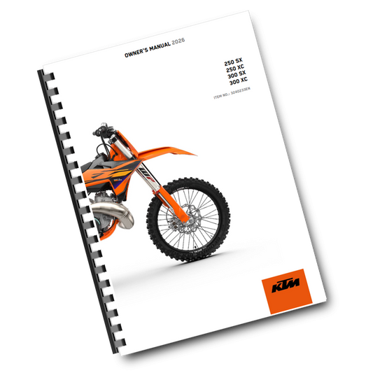 KTM 2026 - 250 300 SX XC - OWNERS MANUAL USER GUIDE